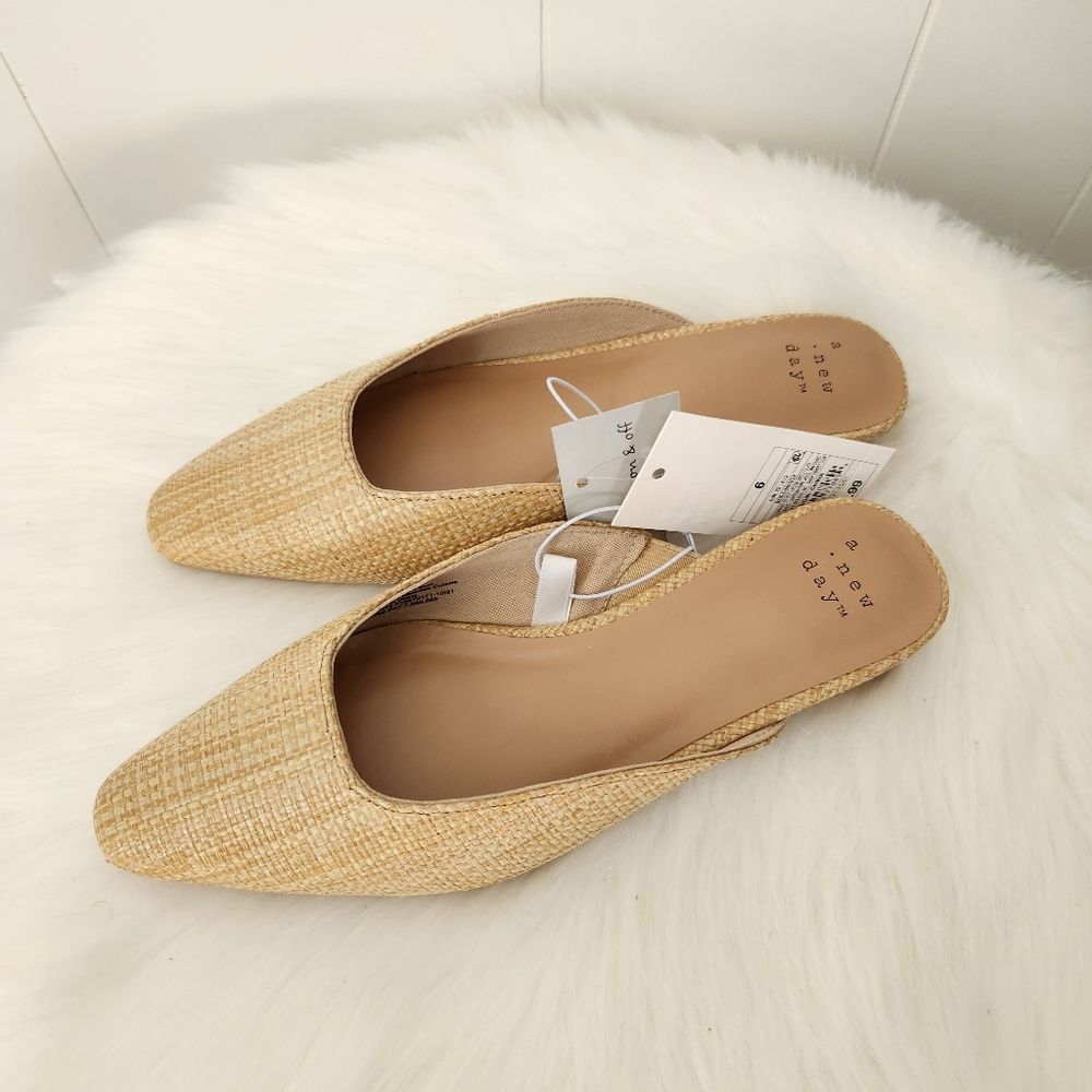 Woven Boho Beige Mules
